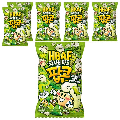 바프 와사비마요 팝콘, 80g, 6개