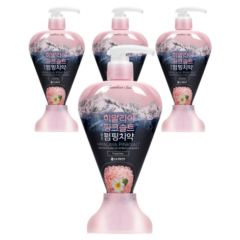 히말라야핑크솔트 담은 펌핑치약 플로럴, 285g, 4개