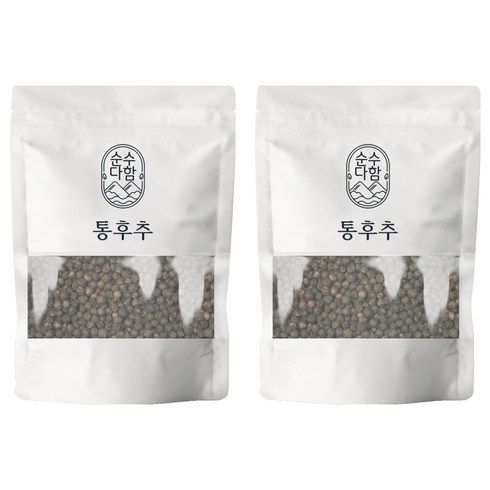 순수다함 통후추 리필용 흑후추, 300g, 2개