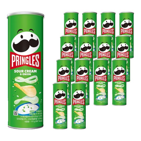 프링글스 사워크림 앤 어니언, 110g, 15개
