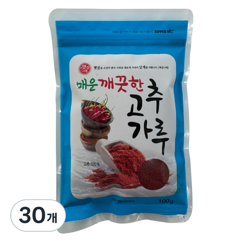 햇살나래 매운 깨끗한 고추가루, 100g, 30개