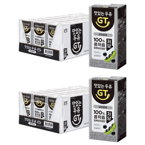맛있는두유GT 검은콩깨, 190ml, 48개