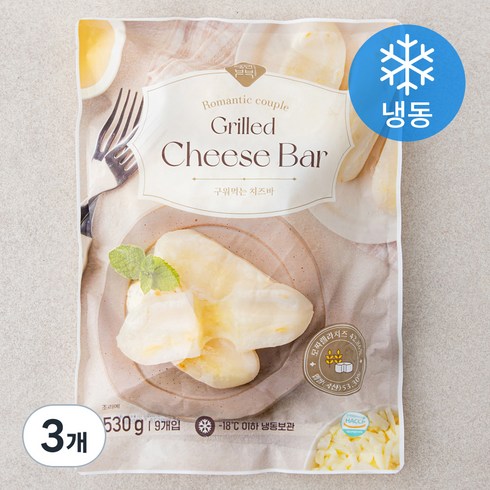 낭만부부 구워먹는 치즈바 (냉동), 530g, 1개입, 3개