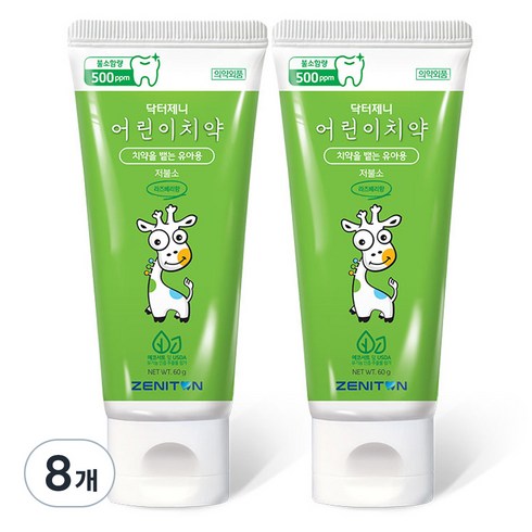 제니튼 닥터제니 어린이 치약, 60g, 8개