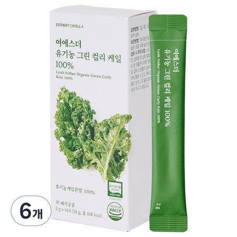 에스더포뮬러 여에스더 유기농 그린 컬리 케일 100%, 14회분, 6개