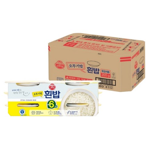오뚜기 흰밥, 200g, 36개
