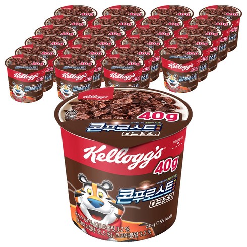 콘푸로스트 다크초코 컵 시리얼, 40g, 24개