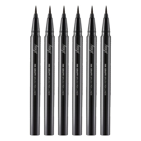 fmgt 잉크그라피 브러쉬 펜 라이너 0.6g, 01 잉크블랙, 6개