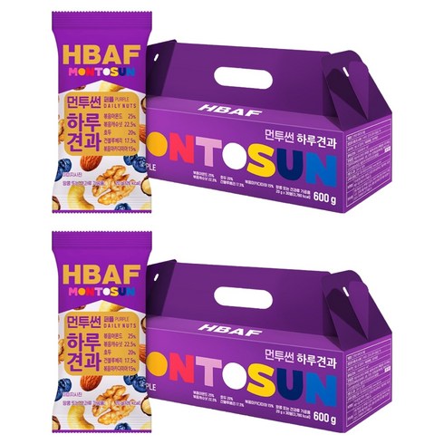 바프 먼투썬 하루견과 퍼플 믹스넛, 600g, 2세트