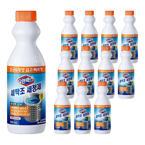 유한락스 세탁조 세정제, 500ml, 12개