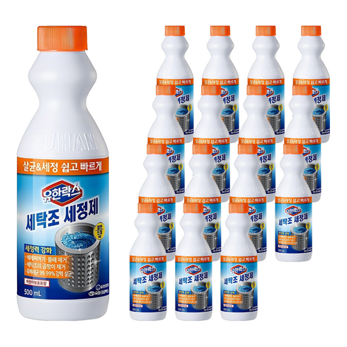 유한락스 세탁조 세정제, 16개, 500ml
