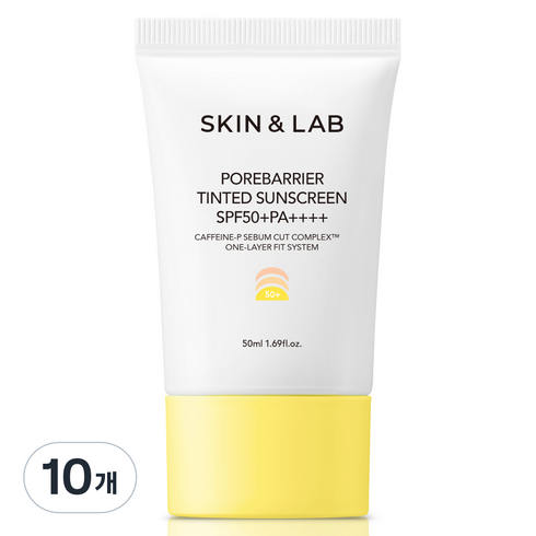 스킨앤랩 포어베리어 틴티드 선스크린 SPF50+ PA++++, 50ml, 10개