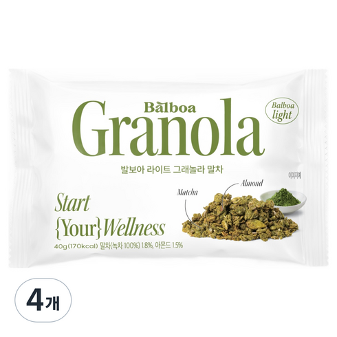 발보아 그래놀라미니 말차, 4개, 40g