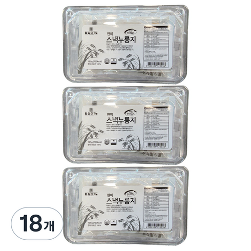 황실미가 현미 스낵 누룽지, 195g, 18개