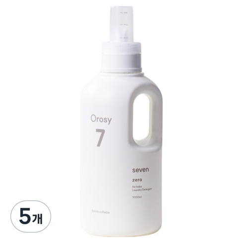밤부베베 오롯이 세븐 아기 세탁세제 제로, 5개, 1L