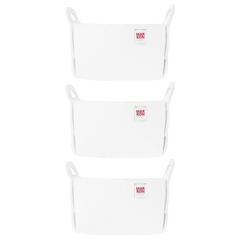 마롱즈 접이식 펠트 수납 바구니, WHITE, 3개