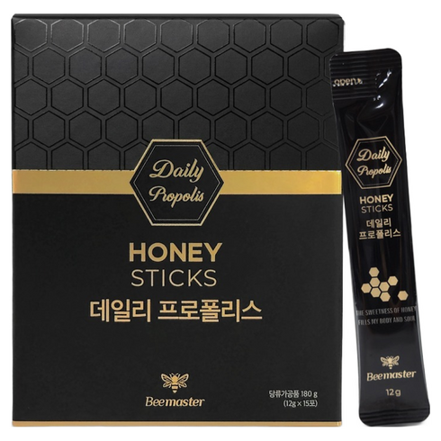 비마스터 데일리 프로폴리스 꿀스틱 15p, 1개, 180g