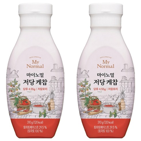 마이노멀 저당 케찹, 310g, 2개