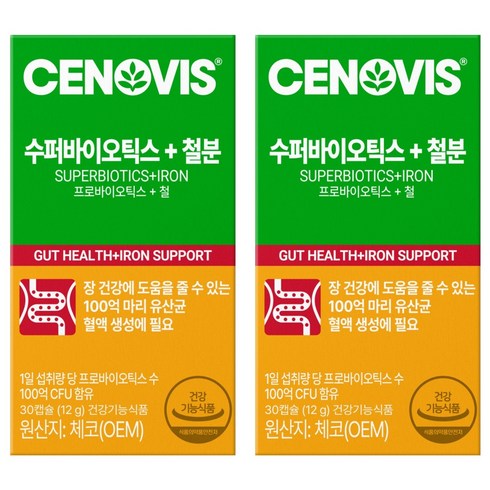 세노비스 수퍼바이오틱스 + 철분, 30정, 2개