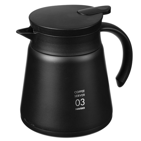 하리오 V60 보온 스테인레스 커피 서버 VHS-80B 800ml, 블랙, 1개, 상세 설명 참조