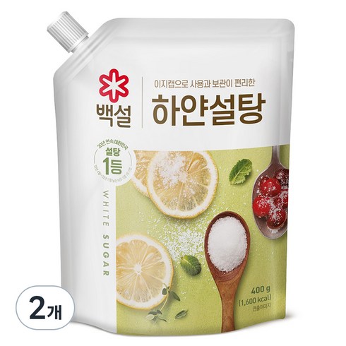 백설 하얀설탕, 400g, 2개