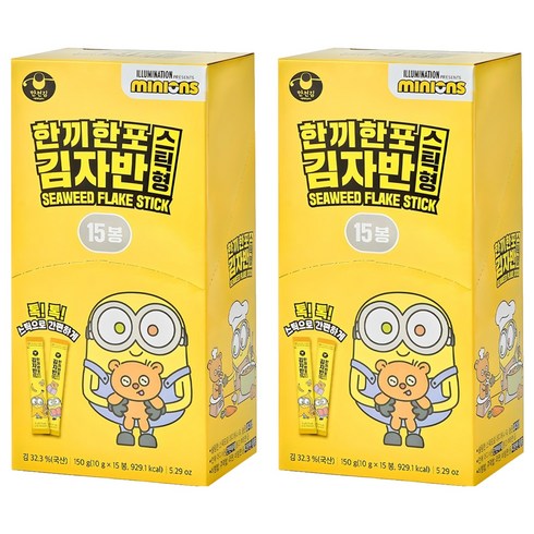 만전김 미니언즈 한끼한포 스틱 김자반, 150g, 2개