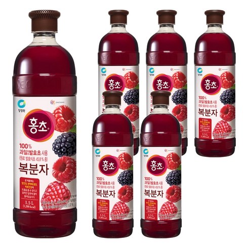 홍초 복분자, 1.5L, 6개