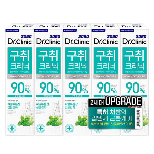 2080 닥터크리닉 구취 치약 투, 140g, 1개입, 5개