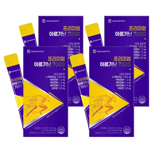 대웅생명과학 프리미엄 아르기닌 7000 15p, 330g, 4개
