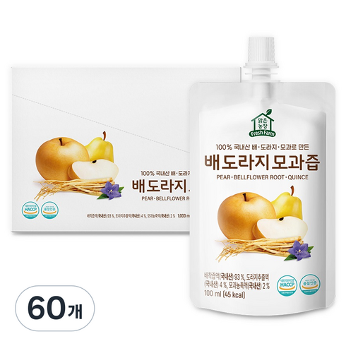맑은농장 배도라지즙, 60개, 100ml