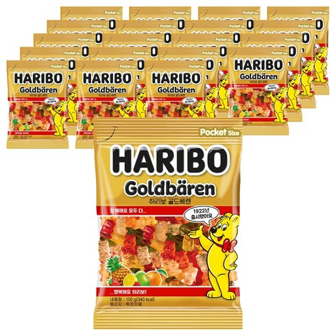 하리보 골드베렌 젤리, 100g, 20개
