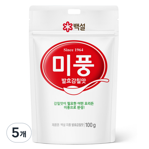 백설 발효 감칠맛 미풍, 100g, 5개