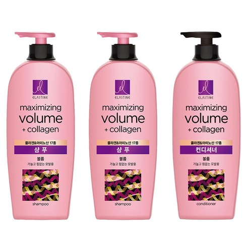 엘라스틴 콜라겐 볼륨 샴푸 680ml 2p + 컨디셔너 680ml, 1개