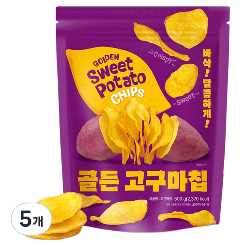 하루견과 골든 고구마칩, 500g, 5개