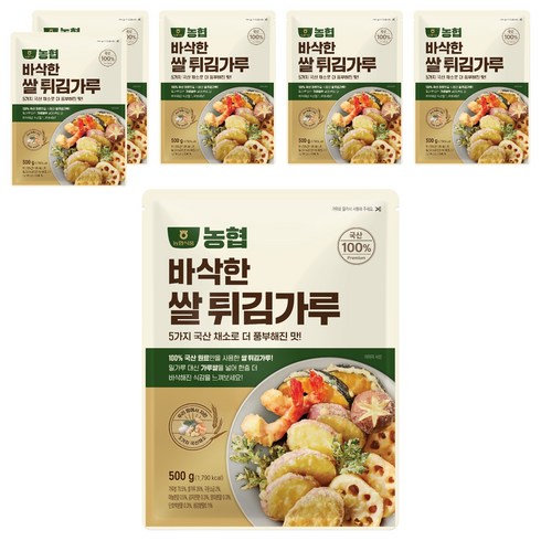 농협 바삭한 쌀튀김가루, 500g, 6개