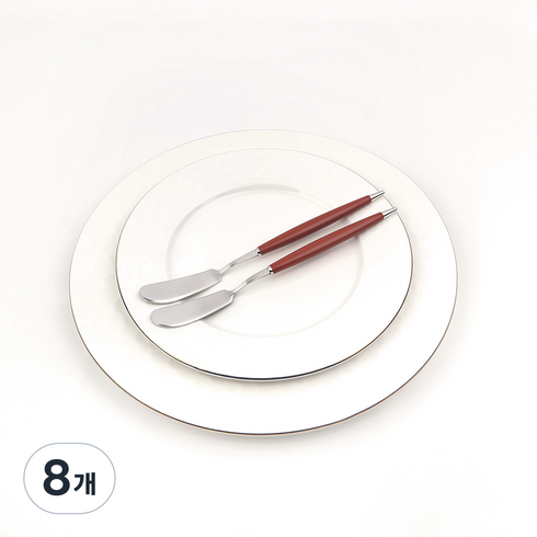 보겐 몽블랑 큐티 커트러리 버터나이프, 레드, 8개