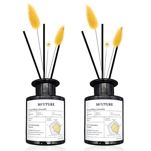 엠퓨처 프리미엄 화장실 실내 방향제 디퓨저 + 리드꽃 랜덤발송 2p 세트, 센슈얼05, 150ml, 1개