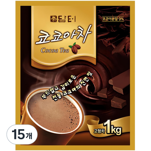 담터 코코아차 분말, 1kg, 1개입, 15개