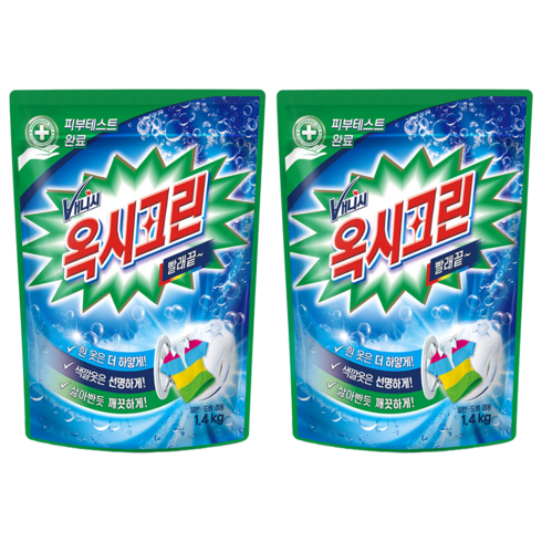 옥시크린 분말형 표백제, 1.4kg, 2개입, 2개