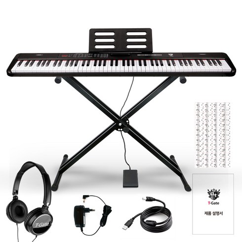 토이게이트 안젤리아 88건반 전자 피아노 88piano, 블랙, 1개