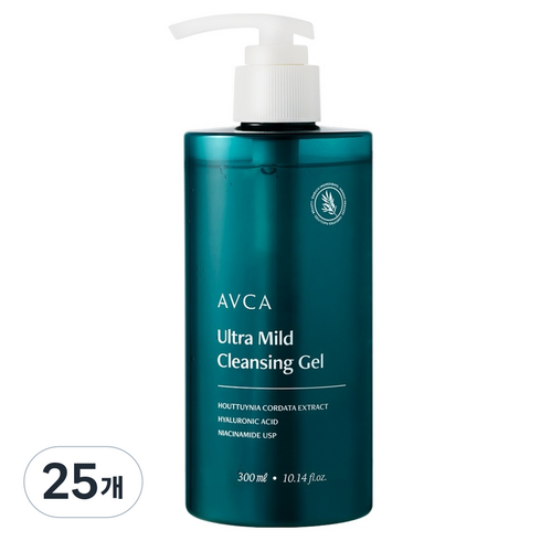 아브카 울트라 마일드 어성초 히알루로닉 저자극 클렌징젤, 25개, 300ml