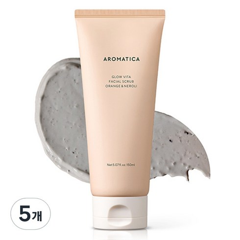 아로마티카 글로우 비타 페이셜 스크럽 오렌지 & 네롤리, 150ml, 5개