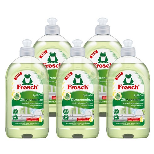 프로쉬 레몬민트 맨손 주방세제, 500ml, 5개