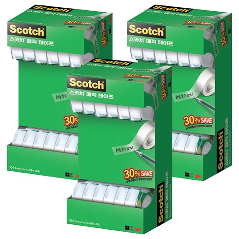스카치 매직 테이프 세이빙팩 12mm x 11m 104-12, 36개