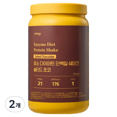 있나요 효소 다이어트 단백질 쉐이크 솔티드 초코, 630g, 2개