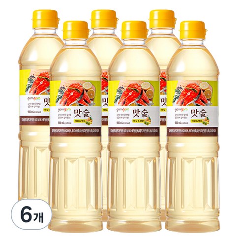 곰곰 맛술 매실&생강, 900ml, 6개