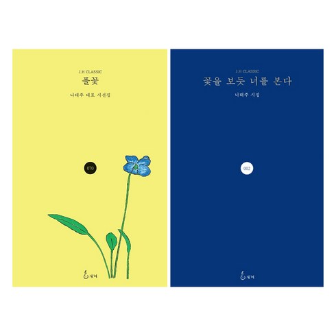 꽃을 보듯 너를 본다 + 풀꽃 전 2권 세트 : 나태주 시집, 지혜
