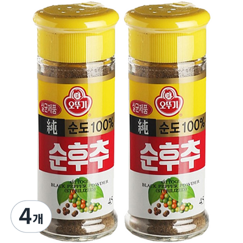 오뚜기 순후추, 45g, 4개