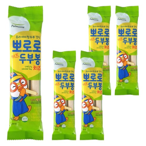 풀무원 뽀로로 키즈 두부봉 치즈, 84g, 5개