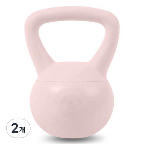 앳플리 소프트 케틀벨, 인디 핑크, 4kg, 2개
